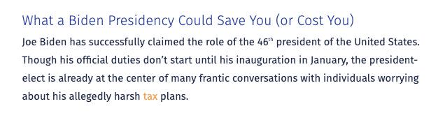 The new attorney for the Trump campaign, Marc Scaringi, published a blog post in November on his law firm&rsquo;s website. The post, which appears in a screenshot, calls Joe Biden &ldquo;President-Elect&rdquo; and says the Democrat &ldquo;has successfully claimed the role of the 46th president of the United States.&rdquo; (Photo: Scaringi Law)