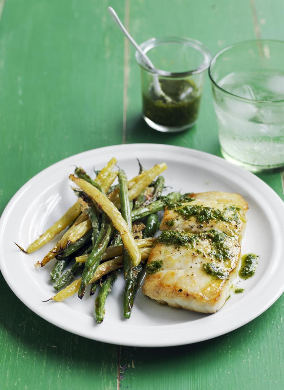 Cod with Crispy Green Beans