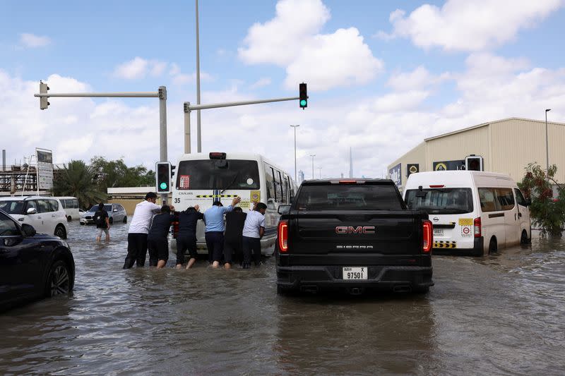 Aftermath following floods caused by heavy rains in Dubai