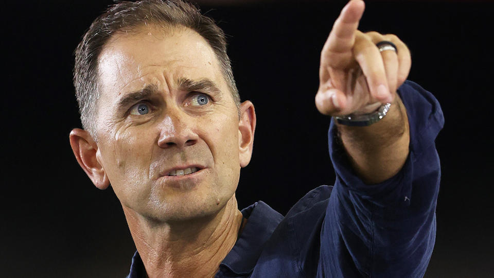 Justin Langer was reportedly emotional when addressing Cricket Australia staff after tendering his resignation as Australia's head coach last weekend. (Photo by Robert Cianflone/Getty Images)