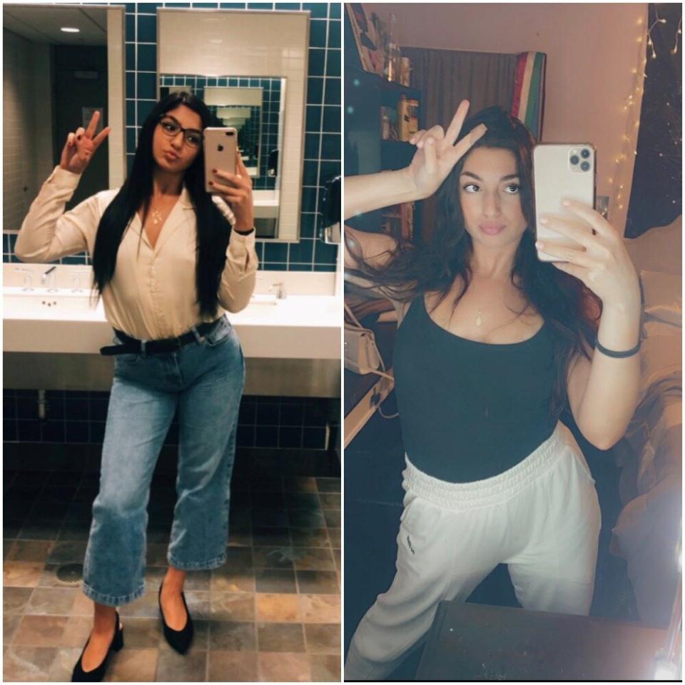 "I used to be chic, wear blouses and take selfies in my work bathroom every day. Now all I wear is pastel sweatpants [laughs]."