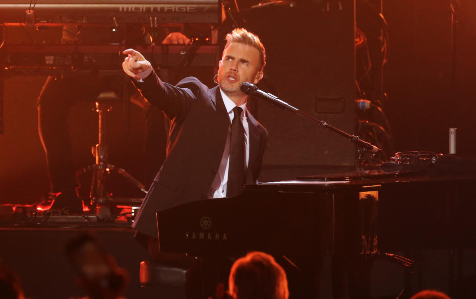 Gary Barlow of Take That performs at the Teenage Cancer Trust Concert, Royal Albert Hall, London.