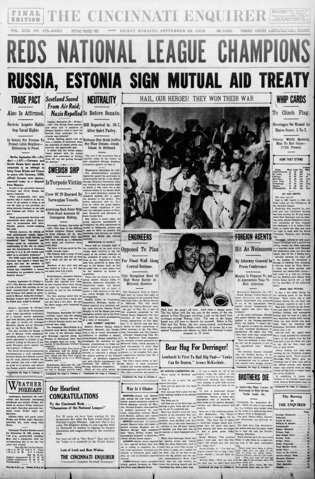 Black Sox scandal  Enquirer historic front pages from Sept. 29