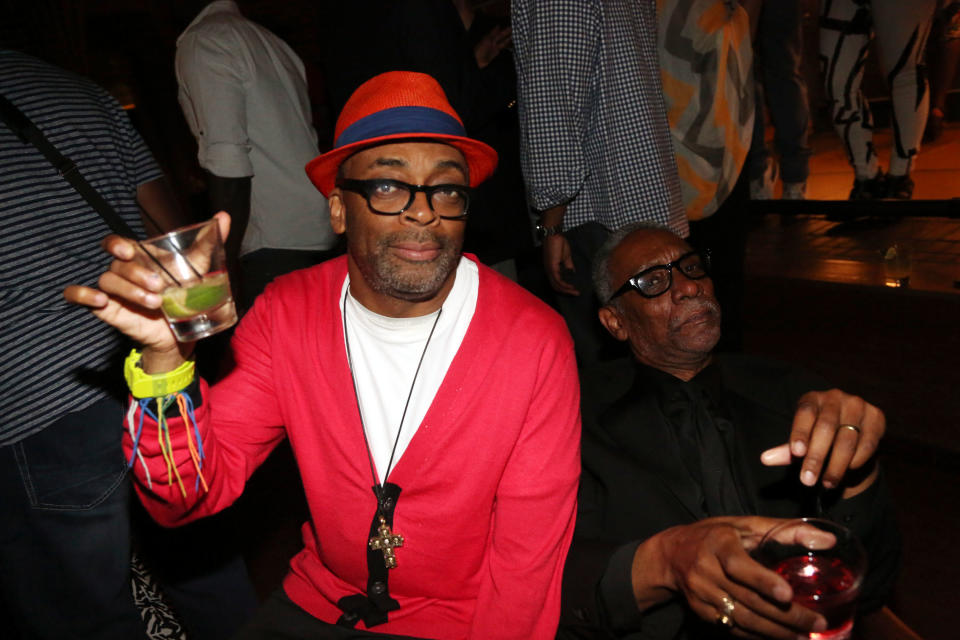 NEW YORK, NY - JUNE 23: (L-R) Spike Lee and Thomas Jefferson Byrd attend "Da Sweet Blood Of Jesus" cast and crew special screening after party at Hudson Hotel on June 23, 2014 in New York City. (Photo by Johnny Nunez/WireImage)