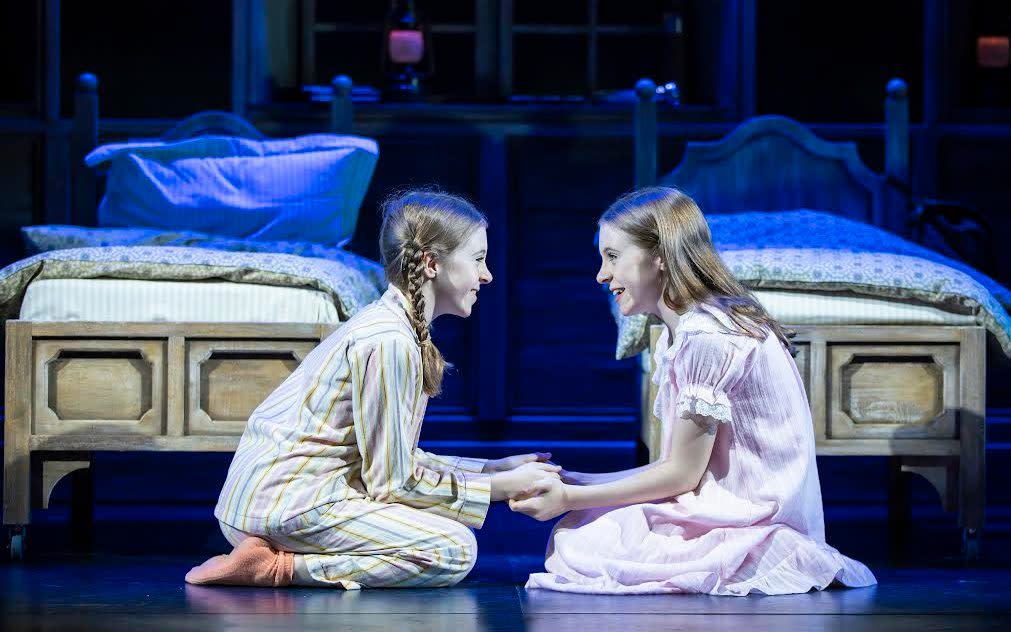 Kyla Fox as Lisa and Nicole Fox as Lottie, in Identical at the Nottingham Playhouse - Pamela Raith