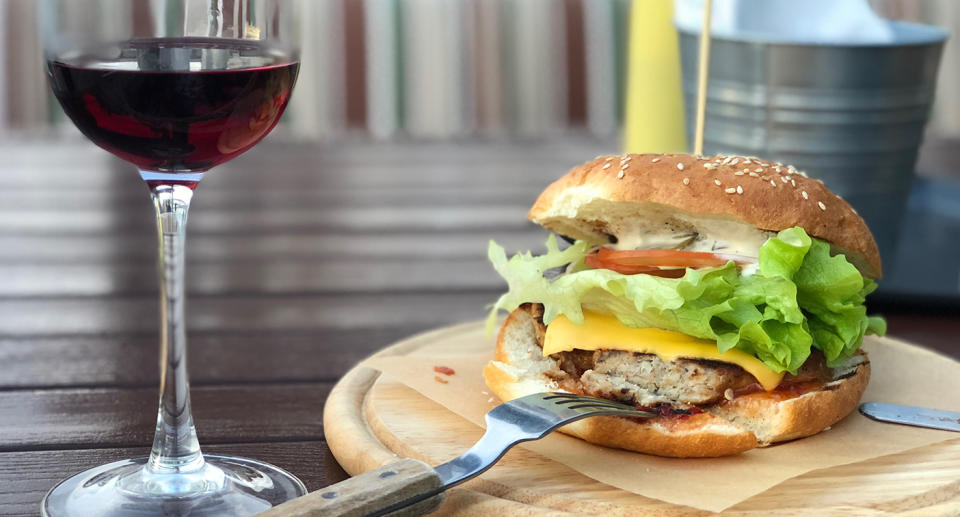 Ever wanted to know what wine goes well with a burger, a peanut butter and jam sandwich or crisps? (Getty Images)