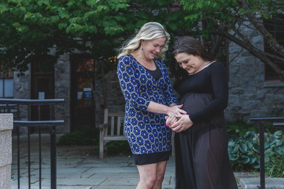 Chelsea Jovanovich with her uterine donor, Cheryl Urban.