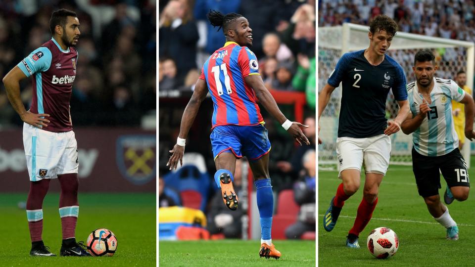 Dimitri Payet could be heading for a reunion with West Ham (left), Wilfried Zara has Tottenham on alert (centre) and Benjamin Pavard (right) could be heading to the Premier League