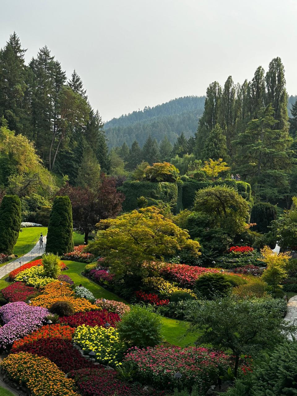 Butchart Gardens, just a half hour outside of Victoria, British Columbia, provides a splendid spot for afternoon tea.