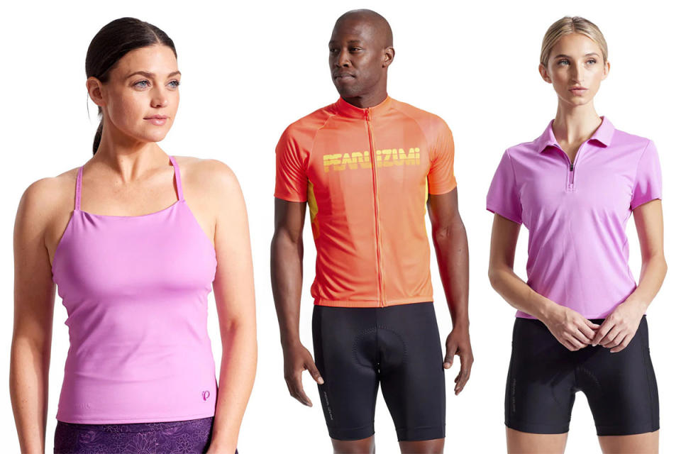 Women and men in Pearl Izumi clothing
