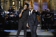 <p>The <em>This is Us</em> star got the chance to live out his dream hosting<em> Saturday Night Live</em> this past weekend, complete with a monolouge crashed by regular cast member Leslie Jones. (Photo: Will Heath/NBC/NBCU Photo Bank via Getty Images) </p>