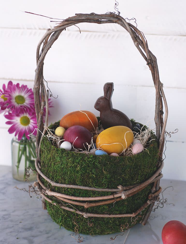 Grapevine and Moss Easter Basket