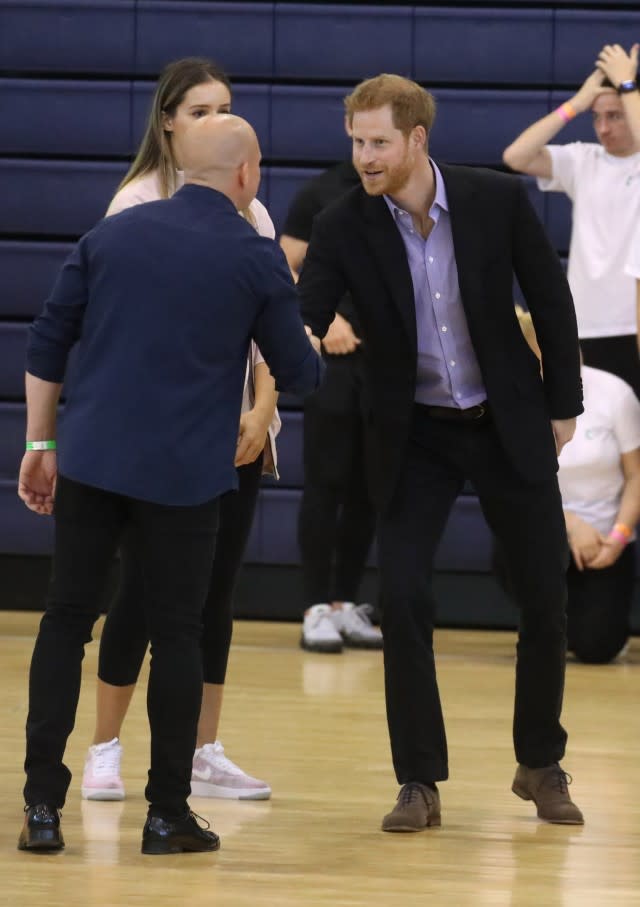 The Duke and Duchess of Sussex traveled to Loughborough University on Monday.