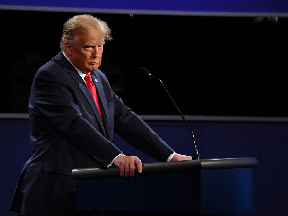 Donald Trump bei der TV-Debatte in Nashville, Tennessee. (Bild: imago images / UPI Photo/Kevin Dietsch)