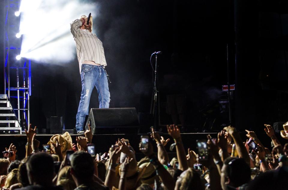 Toby Keith performs at the Delaware Junction music and camping festival in Harrington on August 15, 2015.