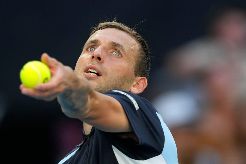 Dan Evans was well beaten by Felix Auger-Aliassime (Simon Baker/AP) (AP)