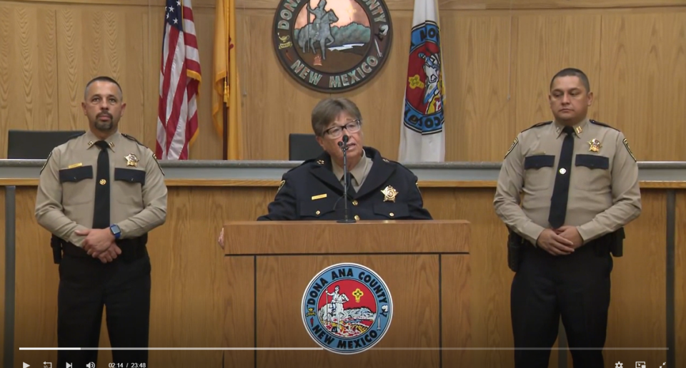 Doña Ana County Sheriff’s Office news conference on Sept. 22, 2022.