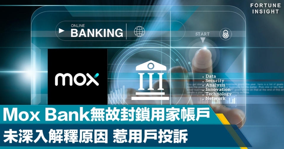 封鎖疑雲｜Mox Bank無故封鎖用家帳戶 未深入解釋原因