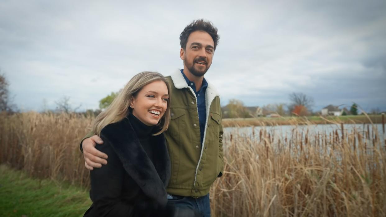 Wisconsinite Grace Girard and Farmer Brandon Rogers in the “Family City Visits Part 1” episode of "Farmer Wants a Wife," which aired April 25 on FOX.