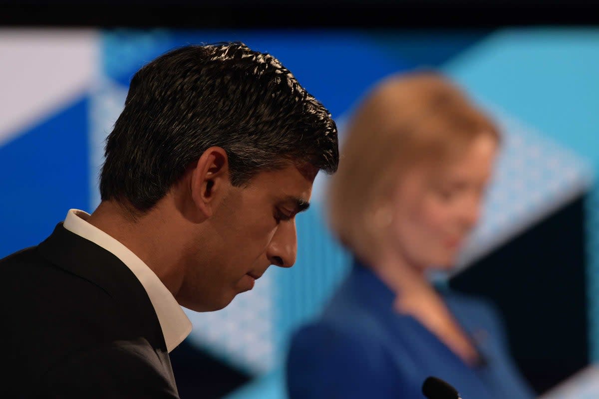 Rishi Sunak and Liz Truss (Jeff Overs/BBC/PA) (PA Media)