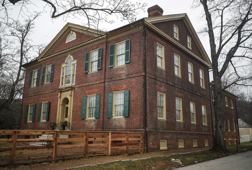 Liberty Hall at 218 Wilkinson Street in Frankfort was built in the years 1796-1800 with slave labor by American statesman John Brown. The home was designated in 1971 as a U.S. National Historic Landmark for its association with Brown and its Federal-style architecture.