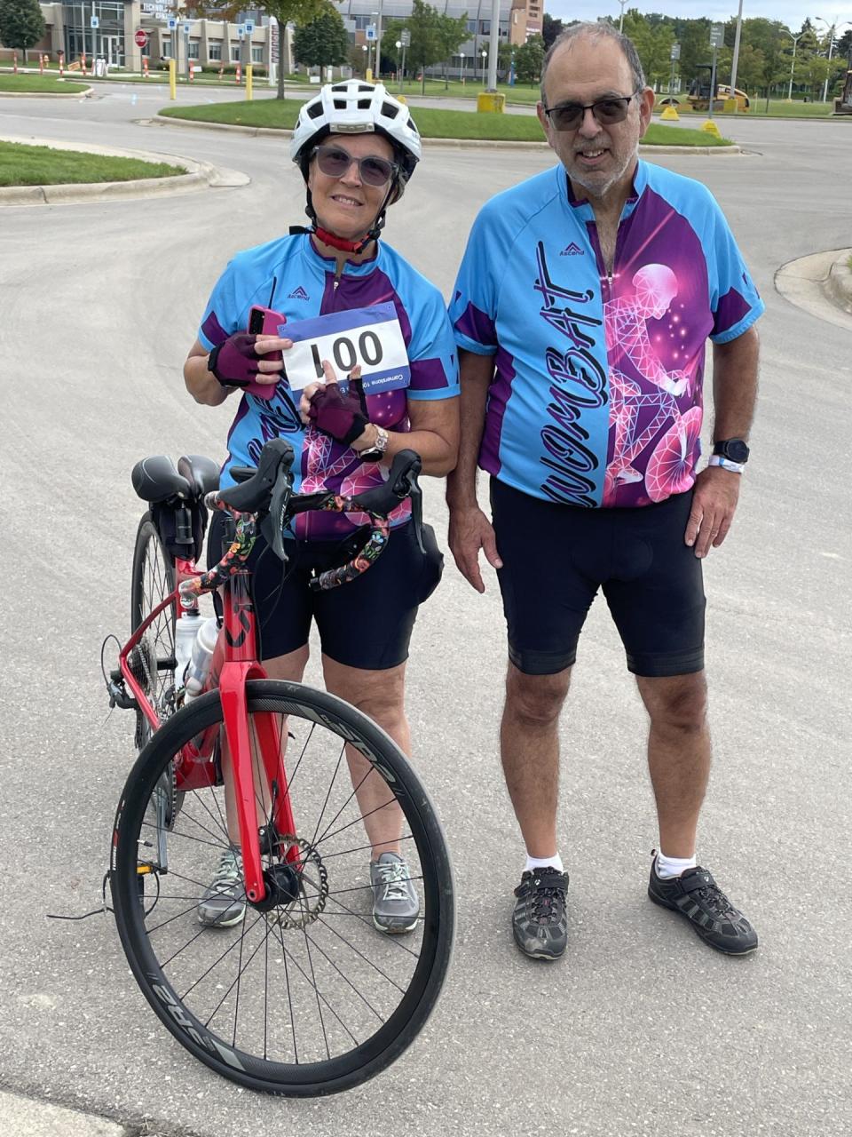 Cousins Ruth Fry of Port Huron and Brian Gable of Westland were among the participants at Saturday's Cornerstone 100 Lake Erie Bicycle Tour.
"It has been a goal of theirs to ride 100 miles. They achieved their goal," Florence Buchanan, one of the event organizers, said.