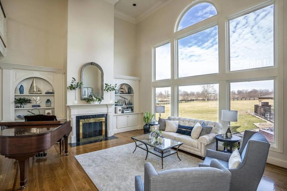 A view of the living room at the home at 3021 Brookmonte Lane in Lexington, KY, which is currently up for sale at $2.5 million. Photos shared with realtor’s permission.