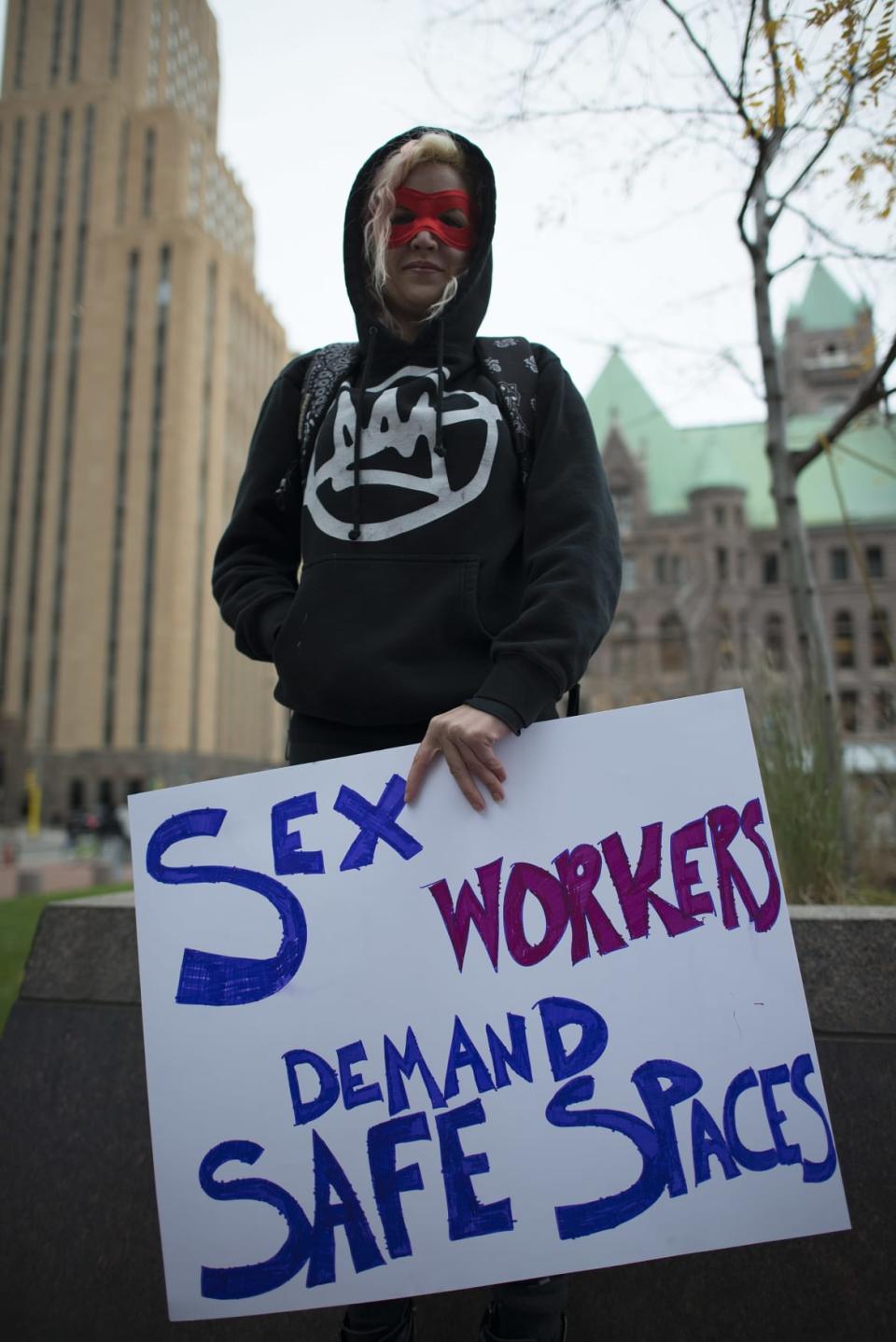 <div class="inline-image__caption"><p>Sex Workers and their supporters rallied in Minnesota in 2016 to protest a law enforcement crackdown on Backpage.com.</p></div> <div class="inline-image__credit">Fibonacci Blue/Wikimedia Commons</div>