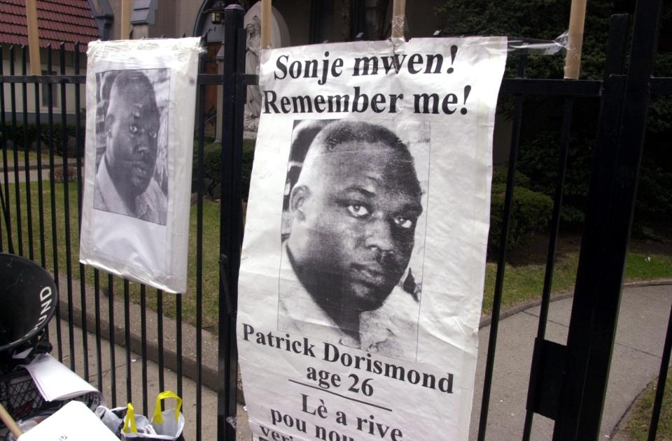 Patrick Dorismond, 26, was killed by undercover cops while he was waiting for a taxi outside of a New York City bar in 2000. <a href="http://www.nytimes.com/2000/03/17/nyregion/undercover-police-in-manhattan-kill-an-unarmed-man-in-a-scuffle.html?pagewanted=all" target="_blank">A scuffle ensued </a>after the cops approached him and asked to buy drugs. Witnesses said police didn't reveal themselves until after one cop&nbsp;fired his&nbsp;gun. The officer who pulled the trigger was <a href="http://www.wsws.org/en/articles/2000/08/nyc-a02.html%20" target="_blank">cleared of criminal charges</a>.