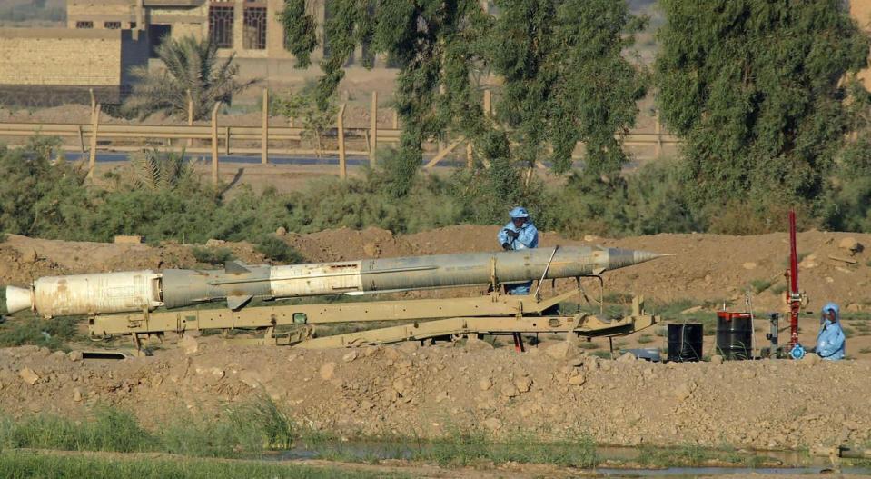 <p>A very real threat to the United States during the Vietnam War was the Soviet Union's SA-2 missiles (shown here in this 2003 photo). To defeat them, the CIA <a href="https://www.popularmechanics.com/military/aviation/a34386117/suicide-drone-cia-sa-2/" rel="nofollow noopener" target="_blank" data-ylk="slk:concocted the secret mission;elm:context_link;itc:0;sec:content-canvas" class="link ">concocted the secret mission</a>, United Effort, to steal pertinent data information. The mission only lasted 200 milliseconds, and at first glance appeared to be a Soviet victory. However, the CIA's "Sam Sniffer" was really a "suicide drone" — an unmanned drone disguised as a U-2 spy plane to lure a Soviet missile strike. The goal was to record the radar guidance and proximity fuse information of the attack. After a successful mission in 1966, all of this information was used to create a warning receiver to prevent the SA-2 missiles from hitting their aircrafts.</p>