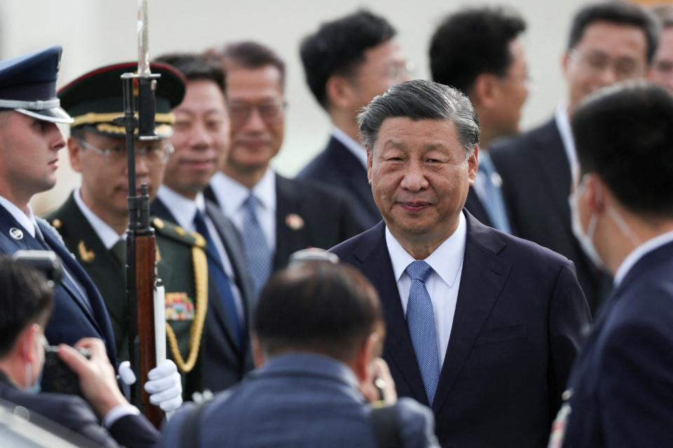 中國國家主席習近平14日下午抵達舊金山。路透社