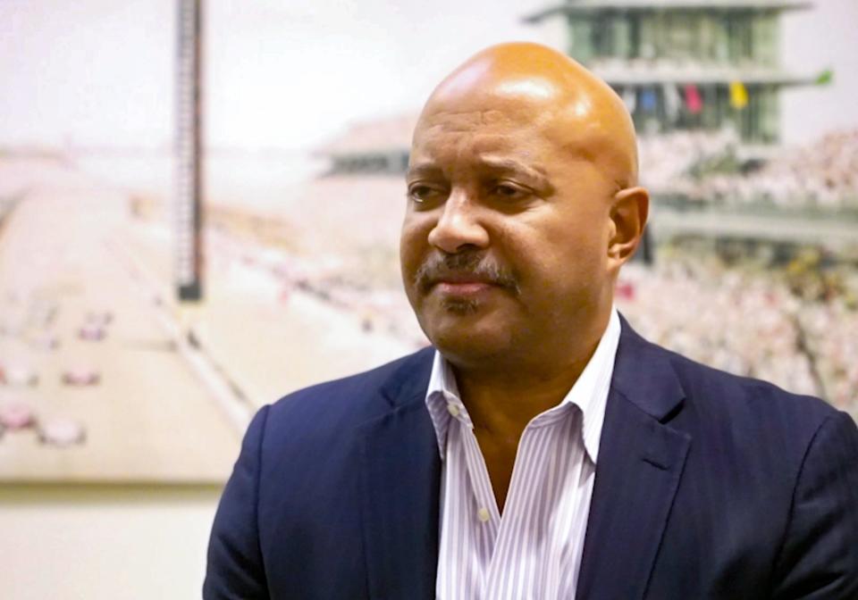 Former Attorney General Curtis Hill, a 2024 gubernatorial candidate is interviewed at the Indianapolis Star on Dec. 6, 2023, at the Indianapolis Star.