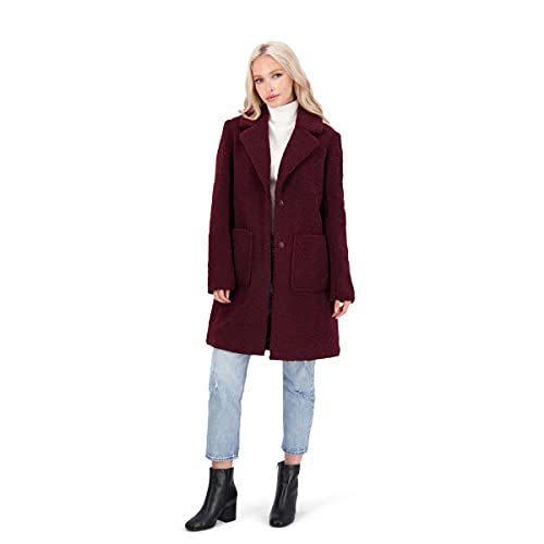 5) Teddy Faux Shearling-Lined Lapel Coat