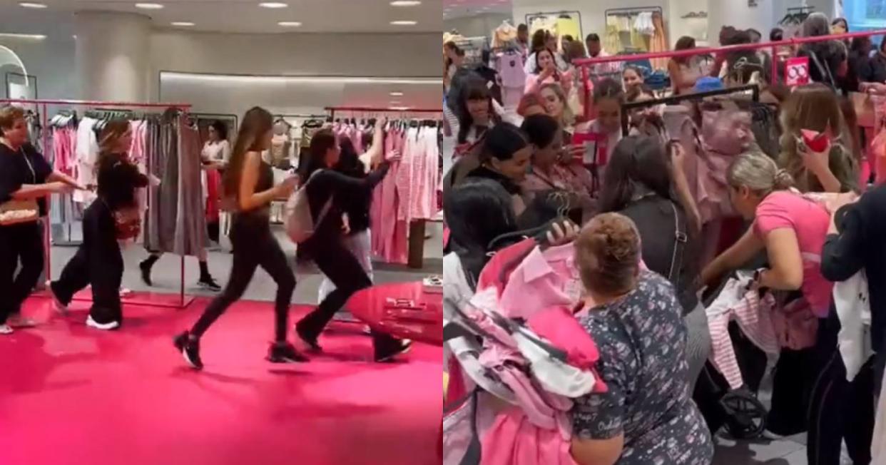 Colección de Barbie de Zara desata furor en tienda de Guadalajara, arrasaron con todo. Foto: Captura de video TikTok vía @santiagoguzman581 y @lamacorita