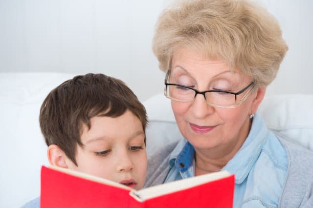 grandmother and little boy...