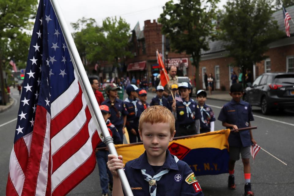 <p>Members of the Boy Scouts of America march during a Memorial Day parade in Manhasset, New York, U.S. May 29, 2017. (Photo: Shannon Stapleton/Reuters) </p>