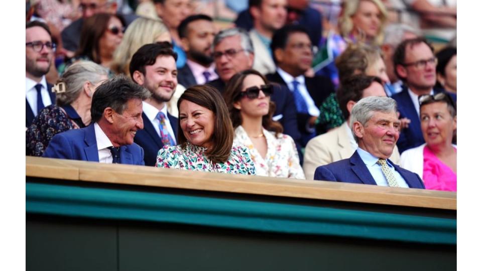 Carole and Michael Middleton with Lord Sebastian Coe