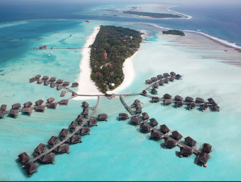 overwater villas at Kani Resort in the Maldives