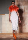 <b>LFW AW13: Roksanda Illincic</b><br><br>Feathers and colour-pop accents gave the show a unique edge.<br><br>© Getty