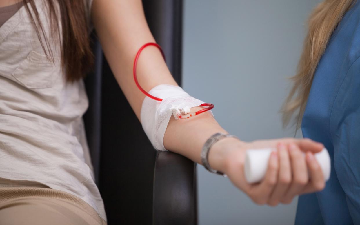 Medical advances mean the time limit will now be reduced again for the time limit on gay men giving blood under plans for the NHS in England. - Getty
