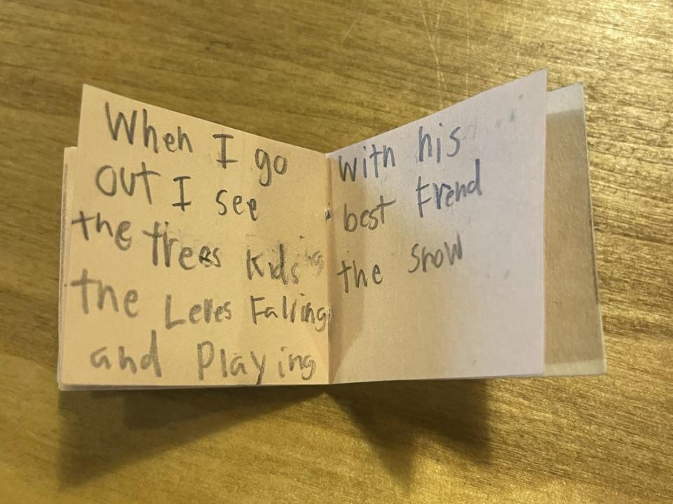 Alanson students connected with nature through poetry as a part of the “Writing the Land: Youth Write the Land” book project.