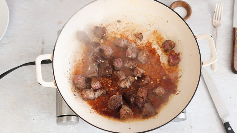 steak in a pan