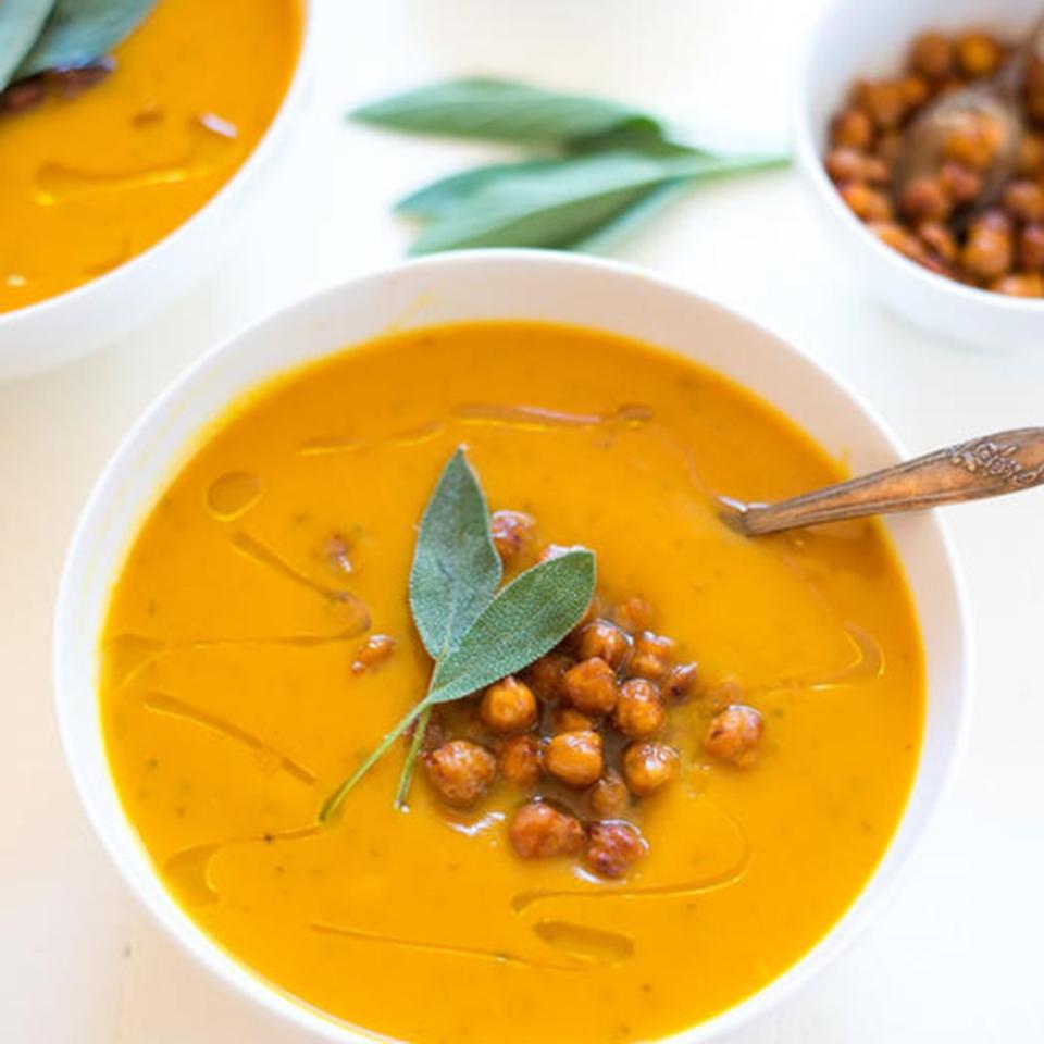 Slow Cooker Sweet Potato, & Turmeric Soup