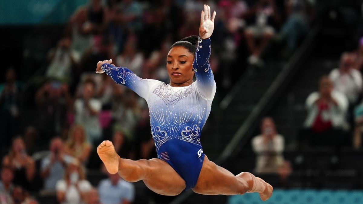 Simone Biles signs off in Paris with floor silver to add to her three golds