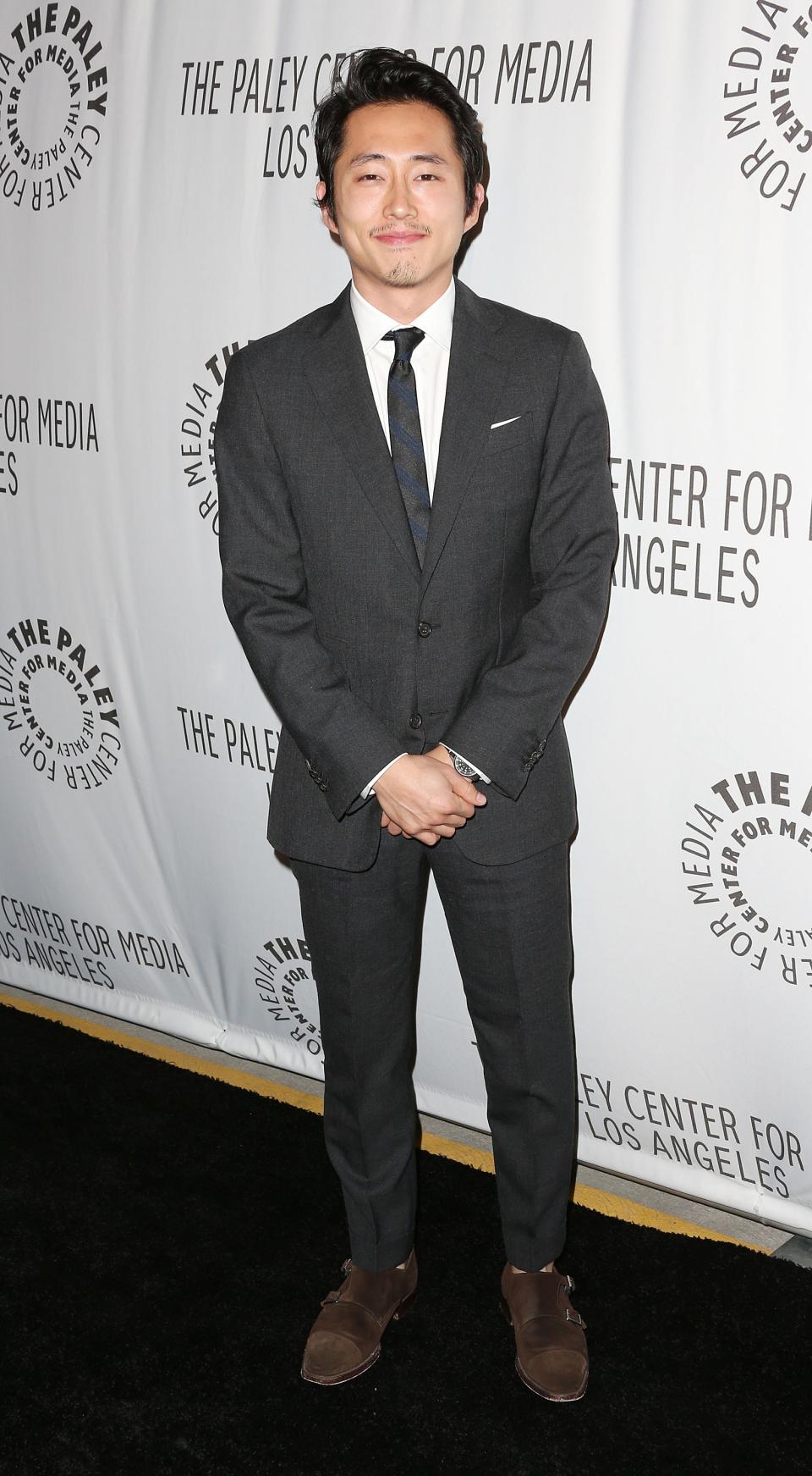 WEST HOLLYWOOD, CA - OCTOBER 22: Actor Steven Yeun attends The Paley Center for Media's Annual Los Angeles Benefit at The Rooftop Of The Lot on October 22, 2012 in West Hollywood, California. (Photo by Frederick M. Brown/Getty Images)