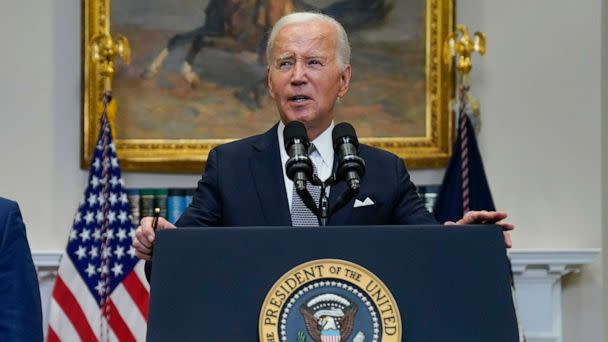 PHOTO: President Joe Biden speaks in the Roosevelt Room of the White House, June 30, 2023. (Evan Vucci/AP)