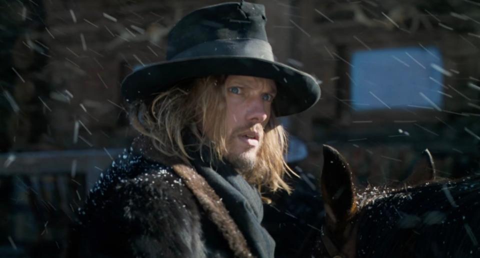 Jamie Campbell Bower in the “Horizon” trailer. YouTube/Warner Bros. Pictures