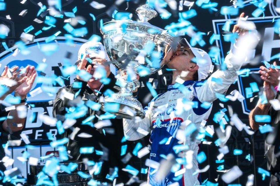 After formally clinching his second IndyCar championship in three years two weekends ago in Portland, Alex Palou got a chance to thoroughly celebrate at Laguna Seca. Still, the Chip Ganassi Racing driver faces an ongoing court battle with McLaren this offseason.