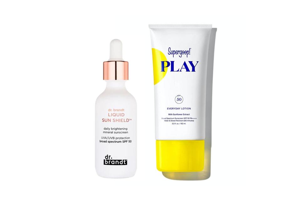 two different sunscreens