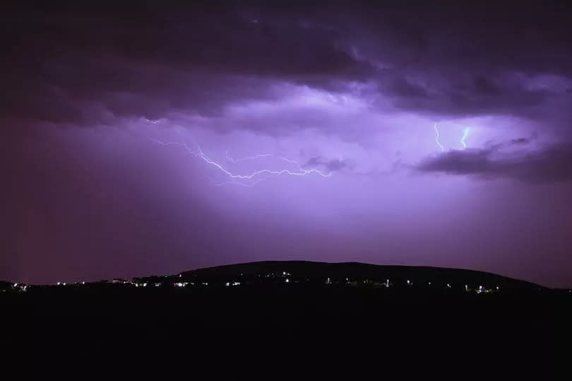 Weather forecasters say up to 50mm of rain could fall in just a few hours, with lightning strikes and hailstorms 'possible'